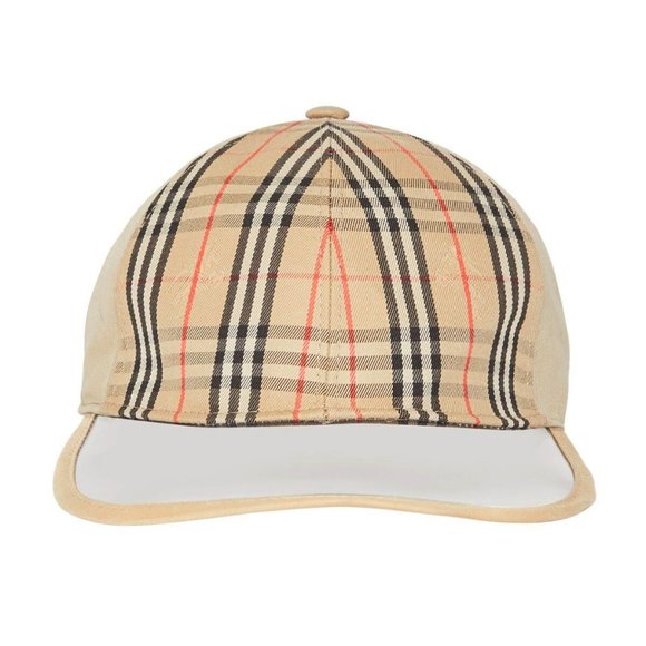 NWT BURBERRY BRIM CHECK BASEBALL CAP HAT - Picture 4 of 10
